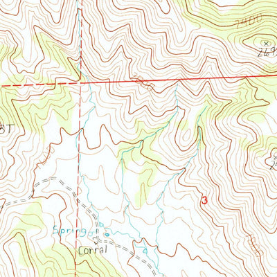 United States Geological Survey Chickencoop Canyon, CA (1986, 24000-Scale) digital map