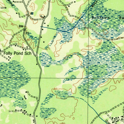 United States Geological Survey Chicora, SC (1943, 62500-Scale) digital map