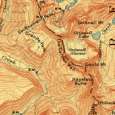 United States Geological Survey Chief Mountain, MT (1904, 125000-Scale) digital map