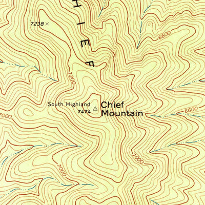 United States Geological Survey Chief Mountain, NV (1970, 24000-Scale) digital map