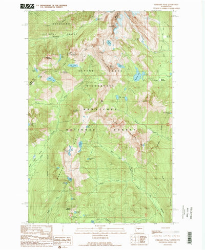 United States Geological Survey Chikamin Peak, WA (1989, 24000-Scale) digital map