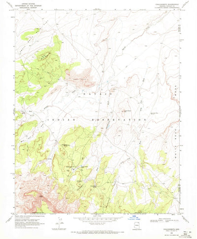 United States Geological Survey Chilchinbito, AZ (1968, 24000-Scale) digital map