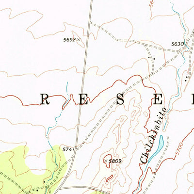 United States Geological Survey Chilchinbito, AZ (1968, 24000-Scale) digital map