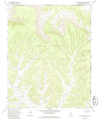 United States Geological Survey Chilchinbito Canyon, AZ (1968, 24000-Scale) digital map
