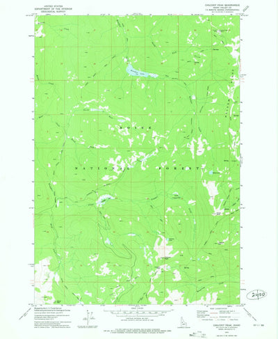 United States Geological Survey Chilcoot Peak, ID (1973, 24000-Scale) digital map