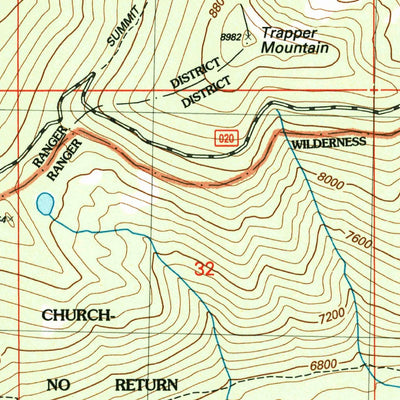 United States Geological Survey Chilcoot Peak, ID (2004, 24000-Scale) digital map