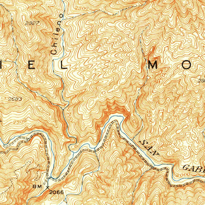 United States Geological Survey Chileno Canyon, CA (1942, 24000-Scale) digital map