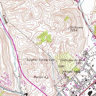 United States Geological Survey Chilhowie, VA (1958, 24000-Scale) digital map