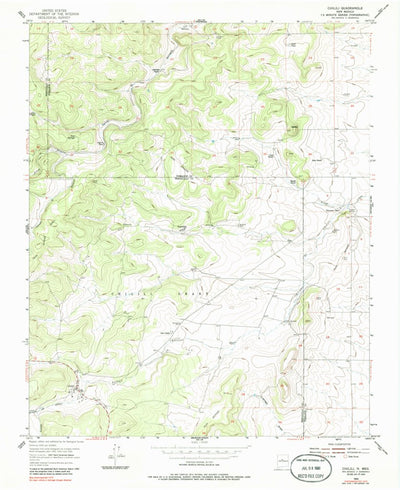 United States Geological Survey Chilili, NM (1954, 24000-Scale) digital map