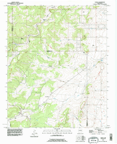United States Geological Survey Chilili, NM (1991, 24000-Scale) digital map