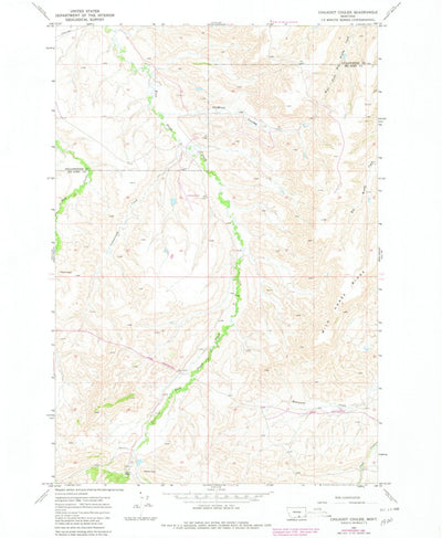 United States Geological Survey Chilkoot Coulee, MT (1967, 24000-Scale) digital map