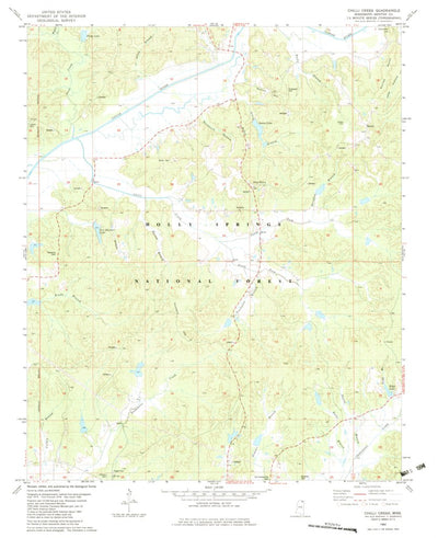 United States Geological Survey Chilli Creek, MS (1982, 24000-Scale) digital map