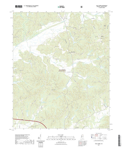 United States Geological Survey Chilli Creek, MS (2021, 24000-Scale) digital map