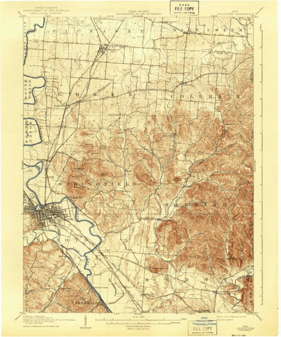 United States Geological Survey Chillicothe, OH (1908, 62500-Scale) digital map