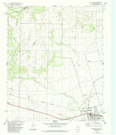 United States Geological Survey Chillicothe, TX-OK (1984, 24000-Scale) digital map