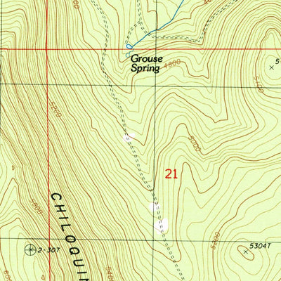 United States Geological Survey Chiloquin, OR (1988, 24000-Scale) digital map