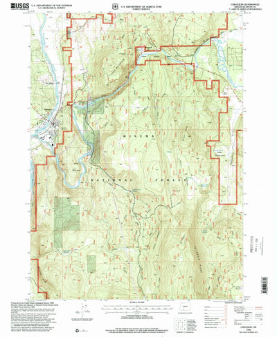 United States Geological Survey Chiloquin, OR (1998, 24000-Scale) digital map