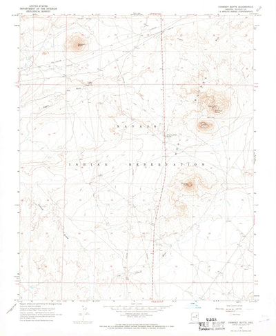 United States Geological Survey Chimney Butte, AZ (1967, 24000-Scale) digital map