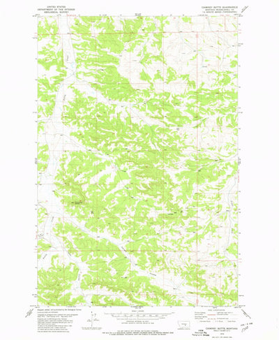 United States Geological Survey Chimney Butte, MT (1979, 24000-Scale) digital map