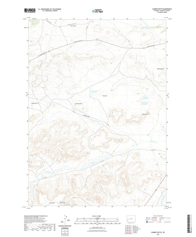 United States Geological Survey Chimney Butte, WY (2021, 24000-Scale) digital map