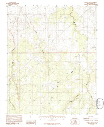 United States Geological Survey Chimney Canyon, AZ (1986, 24000-Scale) digital map