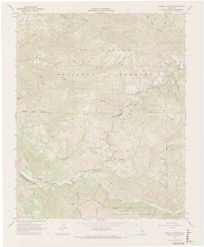 United States Geological Survey Chimney Canyon, CA (1967, 24000-Scale) digital map