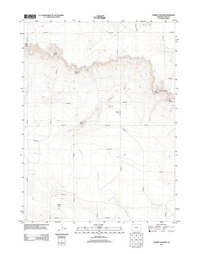 United States Geological Survey Chimney Canyons, CO (2013, 24000-Scale) digital map