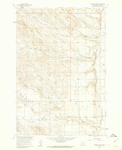 United States Geological Survey Chimney Creek, MT (1960, 24000-Scale) digital map