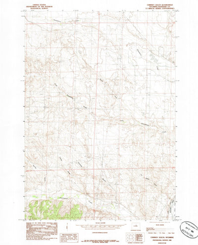 United States Geological Survey Chimney Gulch, WY (1985, 24000-Scale) digital map