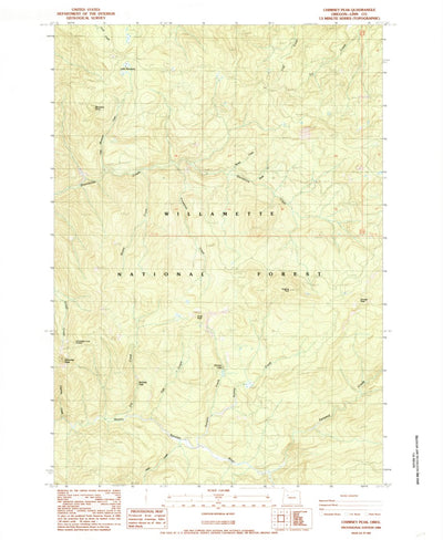 United States Geological Survey Chimney Peak, OR (1984, 24000-Scale) digital map