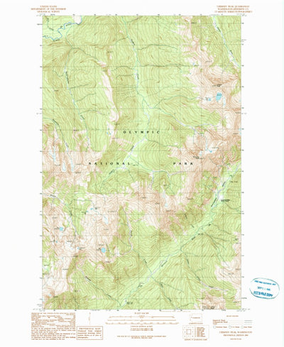 United States Geological Survey Chimney Peak, WA (1990, 24000-Scale) digital map