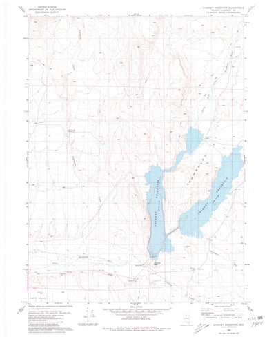 United States Geological Survey Chimney Reservoir, NV (1980, 24000-Scale) digital map
