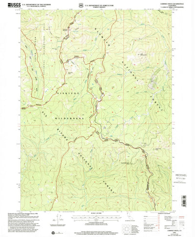 United States Geological Survey Chimney Rock, CA (1997, 24000-Scale) digital map