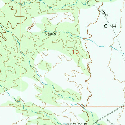 United States Geological Survey Chimney Rock, UT (1969, 24000-Scale) digital map