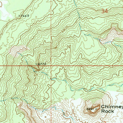 United States Geological Survey Chimney Rock, UT (1969, 24000-Scale) digital map