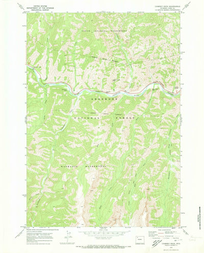 United States Geological Survey Chimney Rock, WY (1970, 24000-Scale) digital map