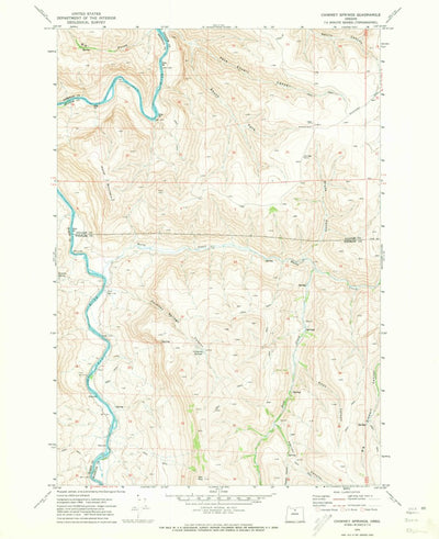 United States Geological Survey Chimney Springs, OR (1970, 24000-Scale) digital map