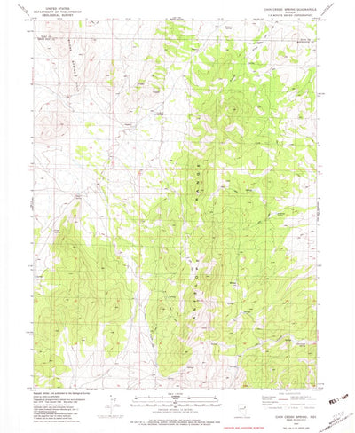 United States Geological Survey Chin Creek Spring, NV (1982, 24000-Scale) digital map
