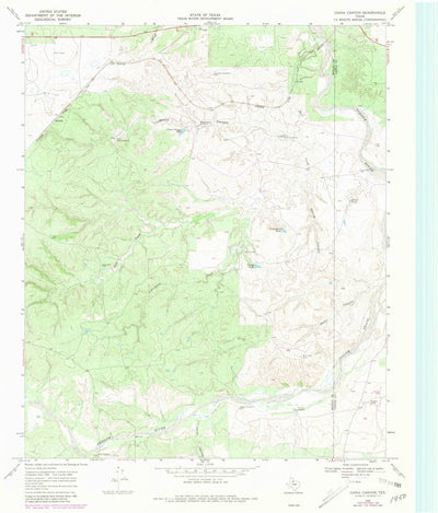 United States Geological Survey China Canyon, TX (1968, 24000-Scale) digital map