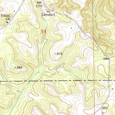 United States Geological Survey China Grove, AL (1971, 24000-Scale) digital map