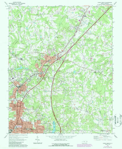United States Geological Survey China Grove, NC (1970, 24000-Scale) digital map