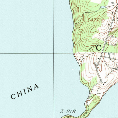 United States Geological Survey China Lake, ME (1983, 24000-Scale) digital map