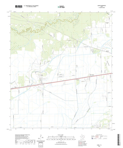 United States Geological Survey China, TX (2022, 24000-Scale) digital map