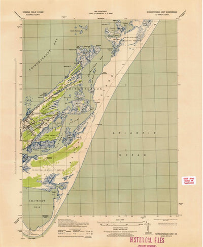 United States Geological Survey Chincoteague East, VA (1943, 31680-Scale) digital map