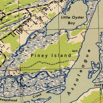 United States Geological Survey Chincoteague East, VA (1943, 31680-Scale) digital map