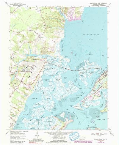 United States Geological Survey Chincoteague West, VA (1965, 24000-Scale) digital map