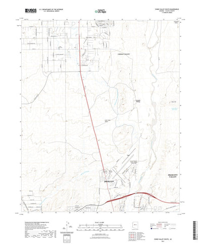 United States Geological Survey Chino Valley South, AZ (2021, 24000-Scale) digital map