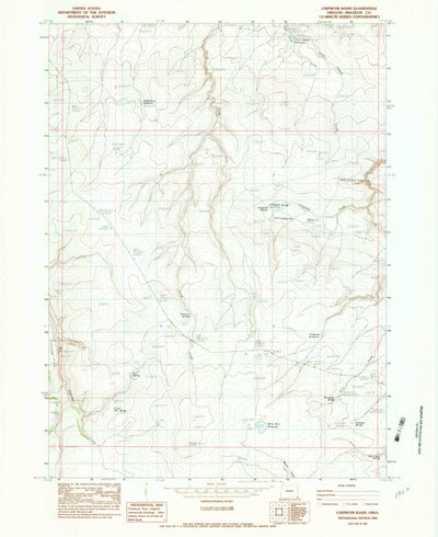 United States Geological Survey Chipmunk Basin, OR (1982, 24000-Scale) digital map
