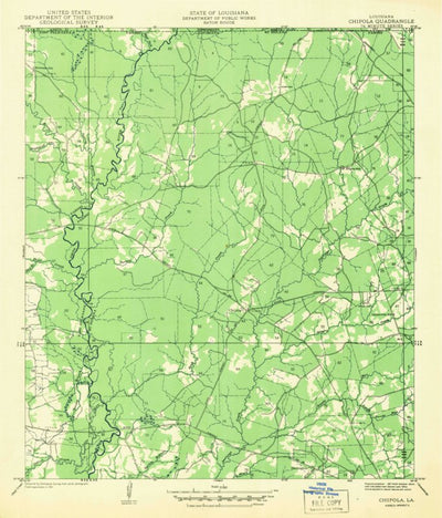 United States Geological Survey Chipola, LA-MS (1941, 31680-Scale) digital map
