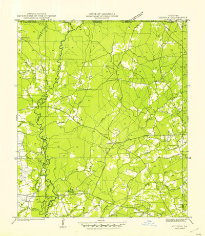 United States Geological Survey Chipola, LA-MS (1945, 31680-Scale) digital map